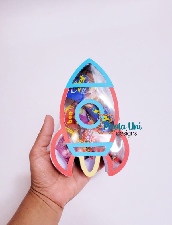 Cohete 3D decoración y caja - Imagen 3