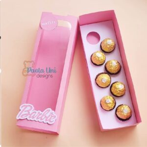 Caja Barbie para chocolates, donas, fresas