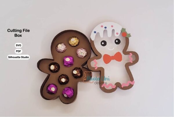 Caja en forma de Galleta Navidad