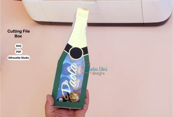 Caja Botella de Vino Navidad, año nuevo, boda, cumpleaños - Imagen 3