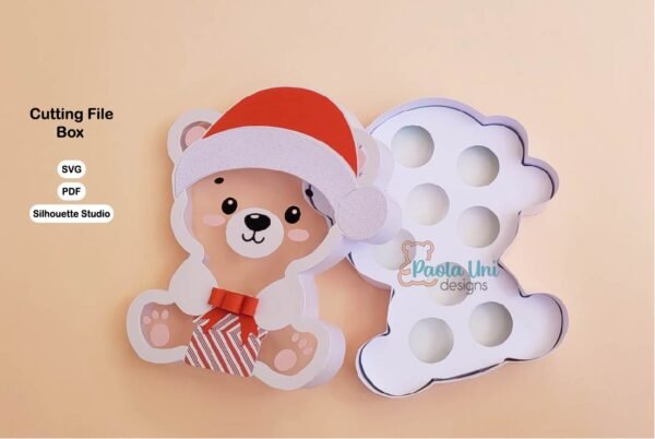 Caja En forma de oso para Navidad - Imagen 2