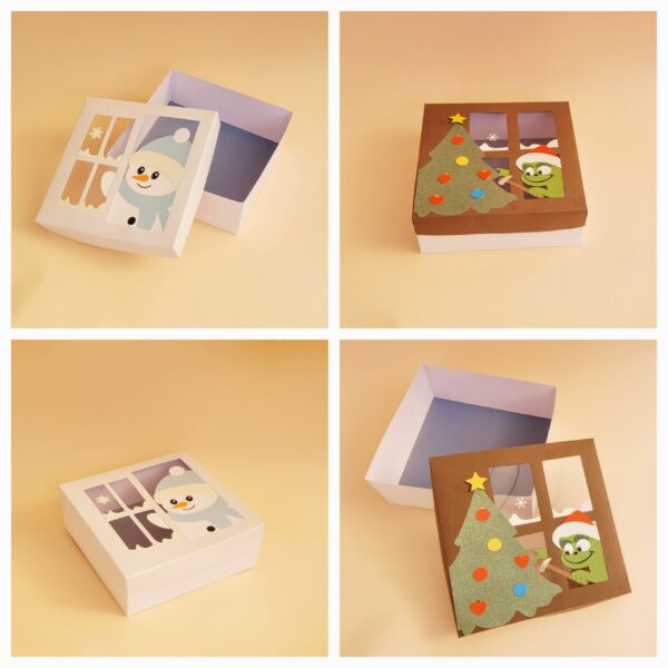 Caja muñeco de nieve y grinch