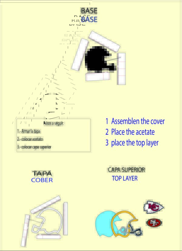 Digital Casco Futbol Americano - Incluye logo Chiefs KC, SF y Dallas, puede personalizar