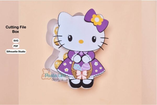 Digital Caja Kitty pascua con soporte para chocolates - Imagen 3