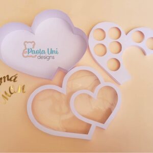 Digital Caja Corazón con soporte para chocolates