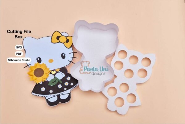 Digital Caja Kitty pascua con soporte para chocolates - Imagen 4