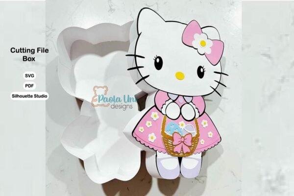 Digital Caja Kitty pascua con soporte para chocolates - Imagen 2