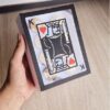 Archivo digital para recortar y armar caja en forma de carta de baraja naipe con soporte de chocolates