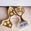 Archivo digital para recortar y armar caja en forma de trofeo, cumpleaños dia del padre
