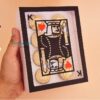 Archivo digital para recortar y armar caja en forma de carta de baraja naipe con soporte de chocolates