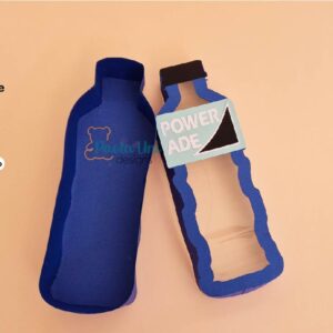 Archivo digital para recortar y armar caja en forma de bebida