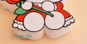 Archivo digital para recortar y armar caja en forma de gatita con una rosa