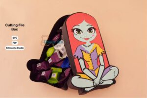 Archivo digital para recortar y armar caja en forma de Sally