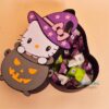 Archivo digital para recortar y armar caja en forma de gatita Halloween