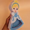 Archivo digital para recortar y armar caja en forma de princesa
