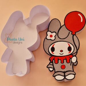 Archivo para recortar y armar caja en forma de payaso para halloween- Paola Uni