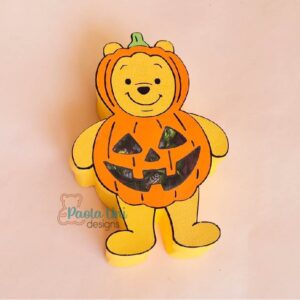 Archivo digital para recortar y armar caja en forma de Winnie the pooh