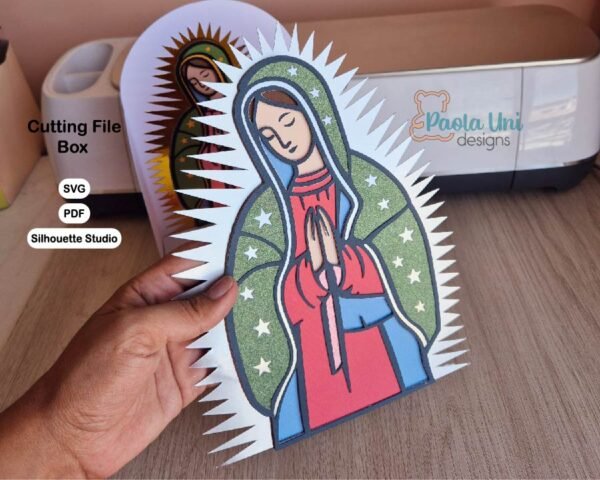 Archivo para recortar y armar altar VIRGEN DE GUADALUPE no incluye las rosas - Imagen 2