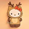 Archivo para recortar y armar caja en forma de kitty reno