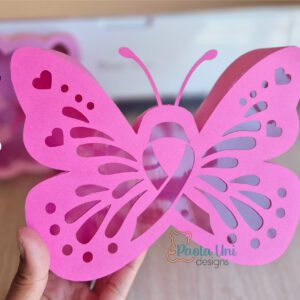 Archivo para recortar y armar caja en forma de mariposa