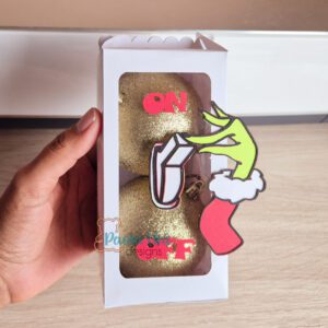 Archivo para recortar y armar caja para esferas navideñas