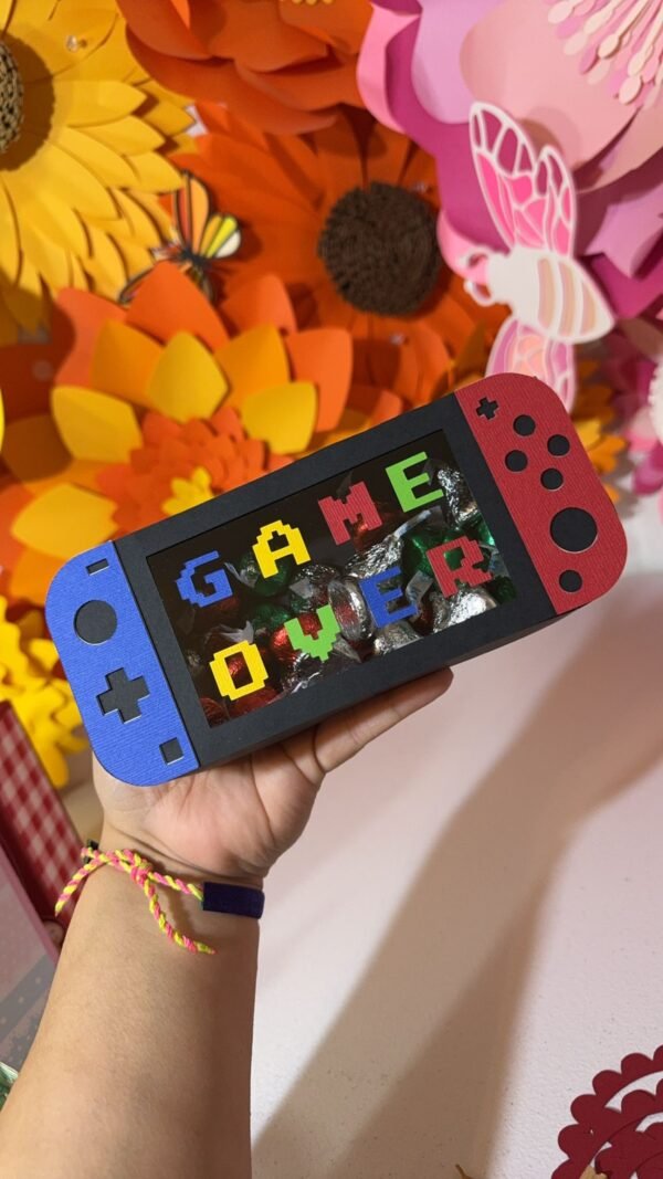 Archivo para recortar y armar caja en forma de consola de nintendo switch - Imagen 2