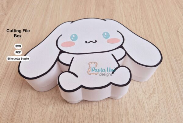 Archivo para recortar y armar caja en forma de conejo para san valentin