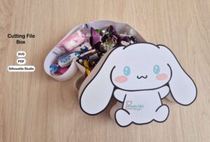 Archivo para recortar y armar caja en forma de conejo para san valentin