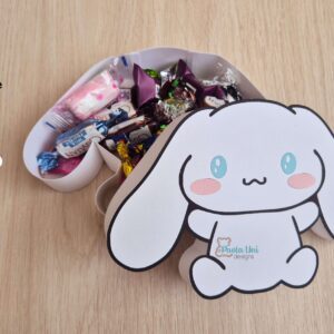 Archivo para recortar y armar caja en forma de conejo para san valentin
