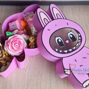 precio en dólares, Archivo para recortar y armar caja en forma de Labubu nivel experto