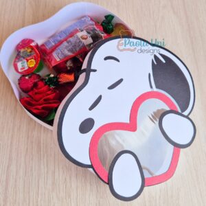 Archivo para cortar y armar caja en forma de snoopy