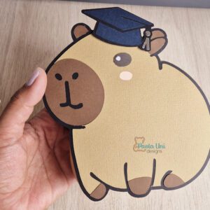 Archivo digital para recortar y armar caja en forma de Capybara gratis por tiempo limitado