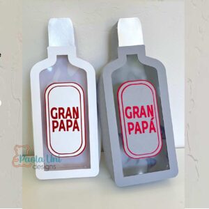 Archivo para recortar y armar caja en forma de tequila gran malo