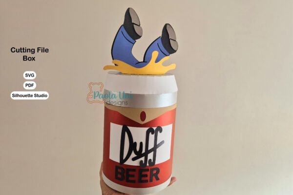 Archivo para recortar y armar caja en forma de cerveza