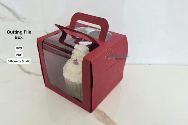 Archivo para recortar y armar caja, recorta con cricut, cameo, imprime pdf A3 y recorta a mano, incluye topper - Imagen 2