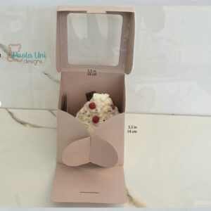Archivo para recortar y armar caja para mini pastel, incluye toppers, recorta con cricut, cameo, imprime PDF  y recorta a mano