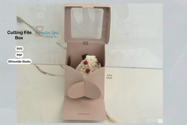 Archivo para recortar y armar caja para mini pastel, incluye toppers, recorta con cricut, cameo, imprime PDF  y recorta a mano