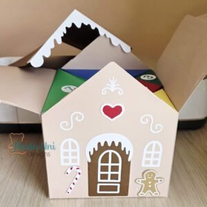 Archivo digital para recortar y armar calendario de adviento ó caja para casa navideña