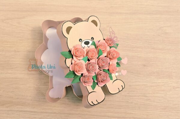 Archivo para recortar y armar caja en forma de oso