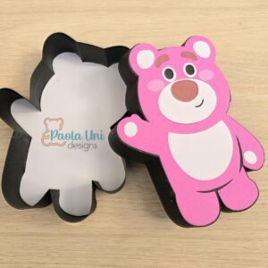 Archivo para recortar y armar caja en forma de oso lotso