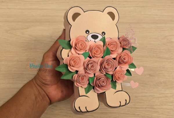 Archivo para recortar y armar caja en forma de oso