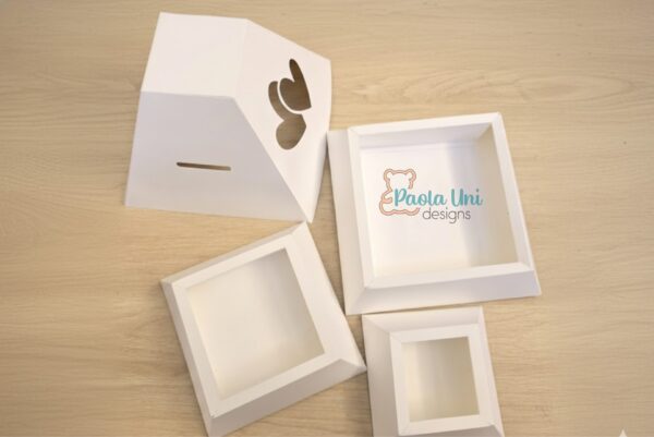 Archivo para recortar y armar caja pirámide