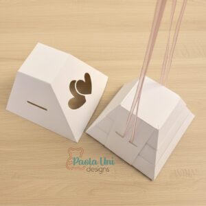 Archivo para recortar y armar caja pirámide