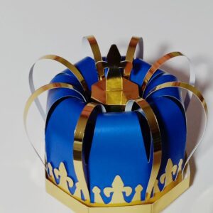 Archivo para cortar y armar caja en forma de corona para día de reyes
