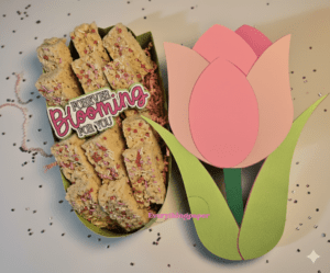 Archivo para recortal y armar caja en forma de tulipán