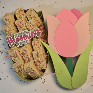 Archivo para recortal y armar caja en forma de tulipán