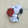 Archivo para recortar y armar caja en forma de snoopy con rosas san valentin