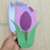 Archivo para recortal y armar caja en forma de tulipán