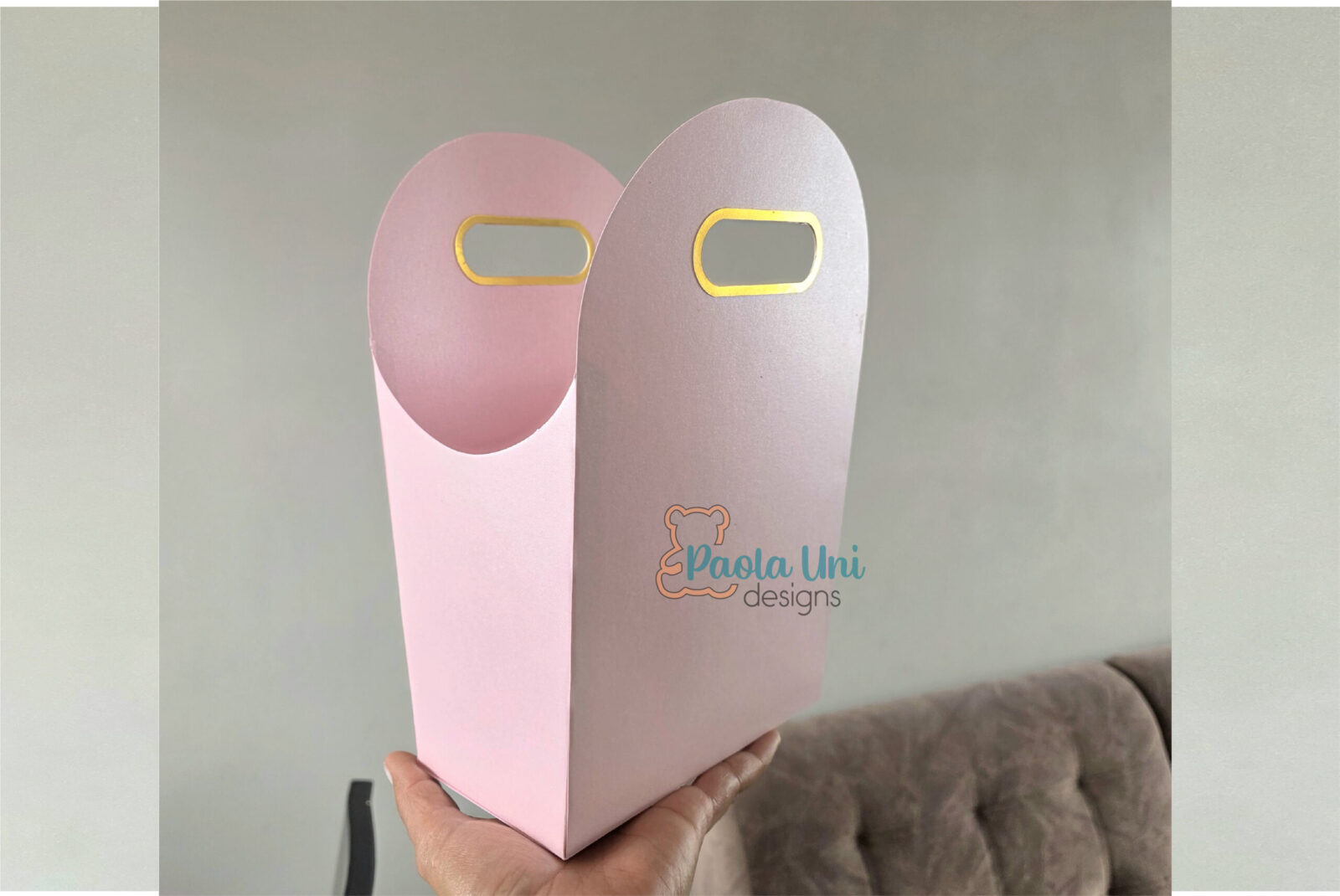 Archivo para recortar y armar caja para regalo personalizado, no compartir archivo ni revender, editable tamaño A4 - Imagen 2