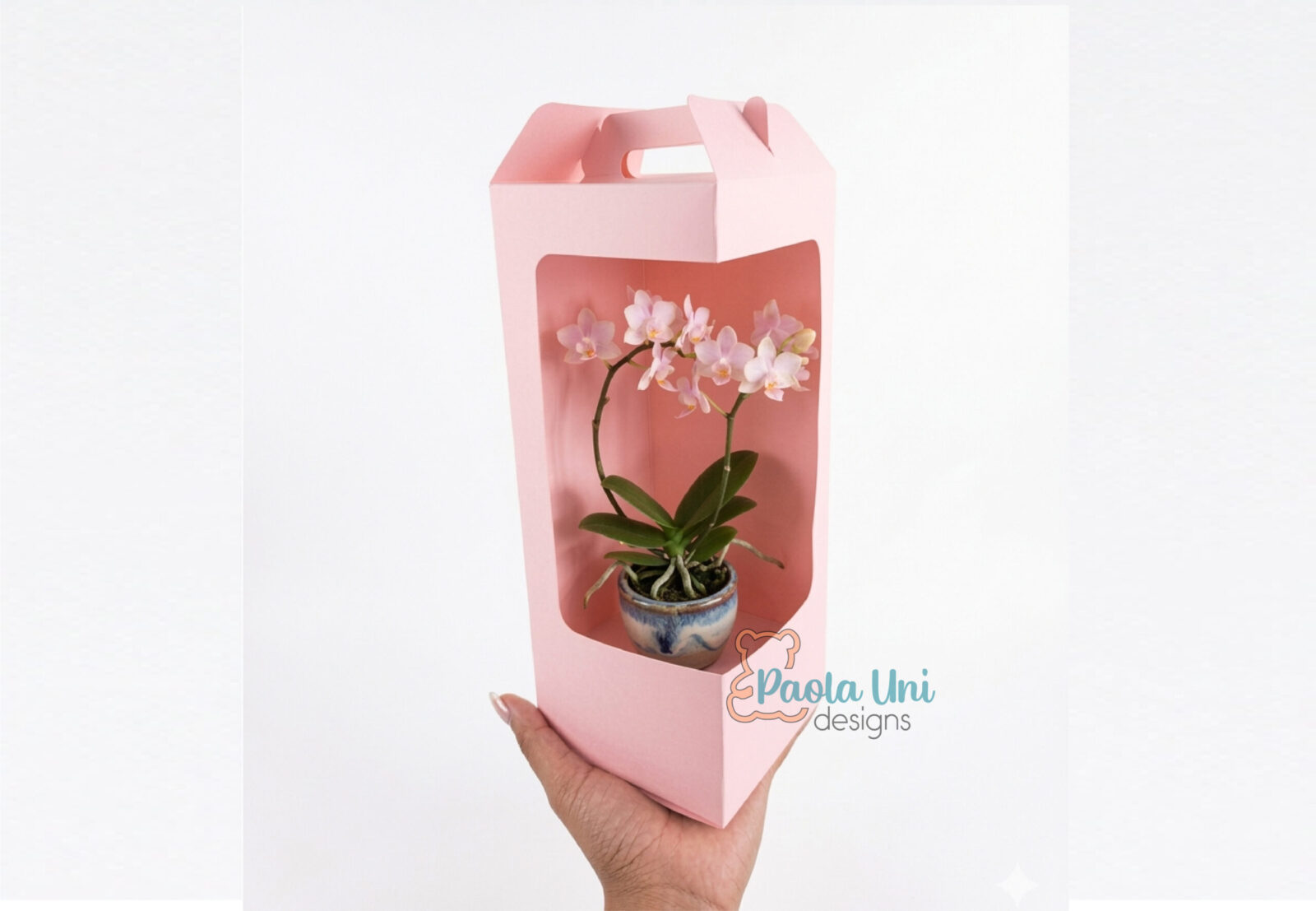 Archivo para recortar y armar caja para regalo personalizado altura 30 cm 12in, pdf, svg, studio, editable, tamaño pdf a3 no revender - Imagen 2